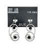 Front of the Black Gem Spiral Earrings from Jeff Lieb