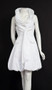 Front of the Triple Wired Collar Bubble Dress from Samuel Dong in the color white