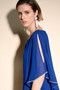Side of the Asymmetrical Layered Tunic from Joseph Ribkoff in the color royal blue