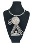 Front of the Geometric Spiral Twist Wire Necklace from Jeff Lieb