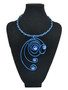 Front of the Blue Crystals Twist Wire Necklace from Jeff Lieb