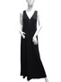 Front of the Half Zip Maxi Dress from Ariella in the color black