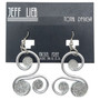 Front of the Silver Crystal Swirl Earrings SKU 686 from Jeff Lieb