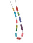 Front of the Multicolor Resin Blocks Adjustable Necklace from Sylca