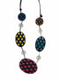 Front of the Multicolor Dots Adjustable Necklace from Sylca