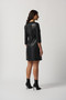 Back of the Faux-Leather A-Line Dress from Joseph Ribkoff in the color black