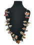Front of the Multi Four Strand Leather Adjustable Necklace from Sylca