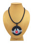 Front of the Patricia Rubber Statement Necklace from OC Designs