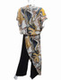 Back of the Chiffon Abstract Print Jumpsuit from Last Tango in the multi and black print