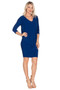 Front of the Ruched Overlay Dress from Last Tango in the color royal blue
