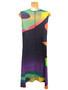 Back of the Mock Wrap Long Tunic from Eva Varro in the multicolor print