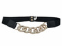 Front of the Golden Rhinestone Chain Elastic Belt from Samuel Dong