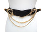 Front of the Golden Chains Elastic Belt from Samuel Dong in the color black