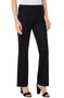 Side of the Flare Pintuck Sueded Pants from Liverpool in the color black