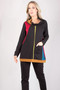 Front of the multicolor Colorblock Cowl Neck Top from Pure Essence