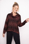 Front of the Graph Cowl Neck Topper from Liv by Habitat in the color brick red