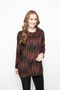 Front of the Graph Print Cowl Tunic from Liv by Habitat in the color brick red