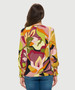 Back of the Printed Retro Top with Elastic Cuffs from Last Tango in the multicolor print