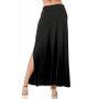 Back of the Flare Maxi Skirt with Side Slit from Ariella USA in the color black