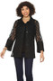 Front of the Pamela Embroidered Mesh Jacket from Parsley & Sage in the color black