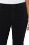 Close up of the Gia Glider Slim 29" Eco Jeans from Liverpool in the color black