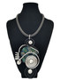 Front of the Blue Green Twist Wire Rubber Necklace SKU 24543 from Jeff Lieb