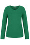Front of the Round Neck Long Sleeve Shirt from Dolcezza in the color jade green