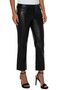 Side of the Kennedy Vegan Leather Cropped Pant from Liverpool Jeans in the color black