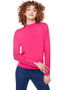Front of the Mock Neck Bling Sweater from Carre Noir in the color pink