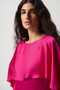 Close up of the Satin Layered Top from Joseph Ribkoff in the color pink