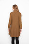 Back of the Striped Artsy Swing Cardigan from Liv by Habitat in the color cinnamon