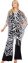 Front of the 7-Way Zebra Print Shawl from Kokomo in the colors black and gray