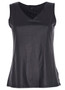 Front of the Voyage Sleeveless Top from Kozan in the color liquid black