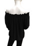 Back of the Elastic Off-Shoulder Top from Last Tango in the color black