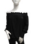 Front of the Elastic Off-Shoulder Top from Last Tango in the color black