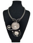 Front of the Swirl Geometric Rubber Necklace SKU 24999 from Jeff Lieb
