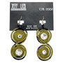 Front of the Lime Spiral Earrings from Jeff Lieb
