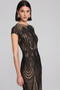 Front of the Embroidered Lace Trumpet Gown from Joseph Ribkoff in the majesty pattern