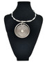 Front of the Silver Spiral Statement Twist Wire Necklace SKU 7763 from Jeff Lieb