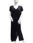 Front of the Velveteen Sparkle Jumpsuit from Last Tango in the color black