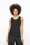 Front of the Basic Knit Tank from Liv by Habitat in the color black