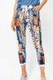 Front of the Animal Print Gold Foil Jeggings from Look Mode in the color royal blue