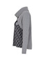 Side of the Polka Dot Cowl Top from Ever Sassy in the colors navy and gray