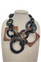 Front of the Chunky Black and Brown Statement Necklace SKU 23445 from Alisha D