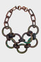 Front of the Multicolor Chunky Chain Link Necklace SKU 25224 from Alisha D