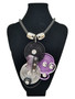 Front of the Purple and Black Stone Rubber Necklace SKU 25272 from Jeff Lieb