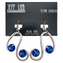 Front of the Sapphire Blue Crystals Earrings SKU 25275 from Jeff Lieb
