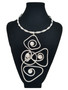 Front of the Silver Statement Twist Wire Necklace SKU 25207 from Jeff Lieb