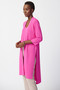 Side of the Studded Side Slit Knit Cardigan from Joseph Ribkoff in the color ultra pink