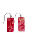 Front of the Pink Resin Block Pendant Earrings from Sylca Designs